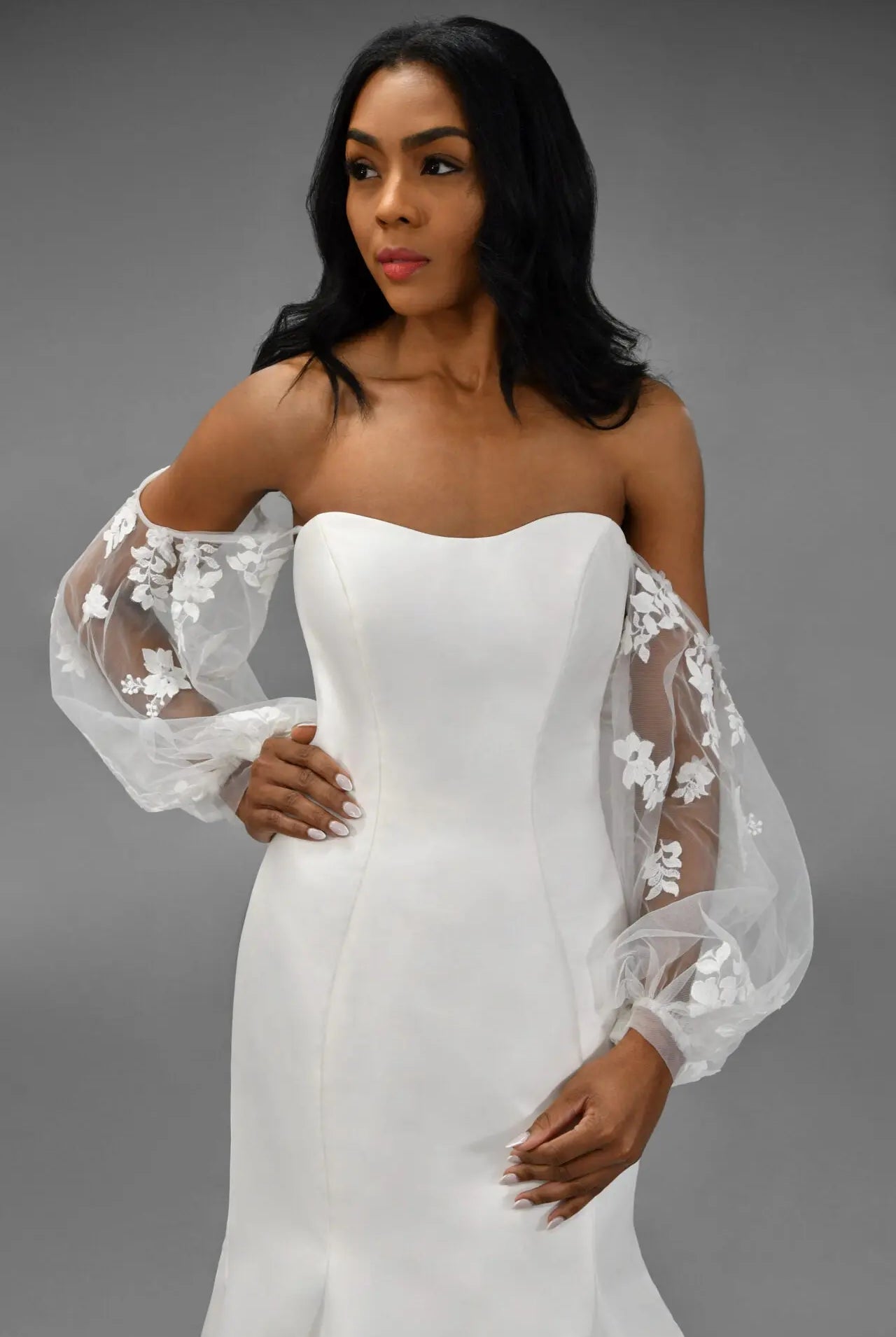 Stella York Lace & Tulle Sleeves Stella York
