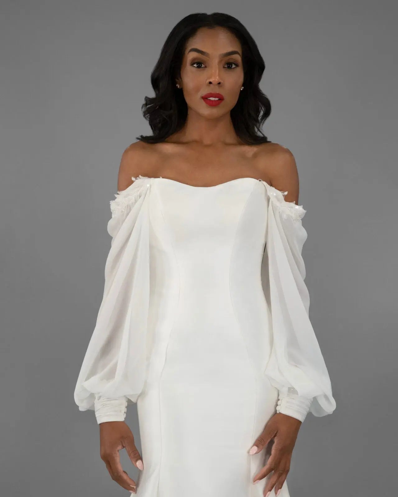 Lace & Chiffon Sleeves bridal-brilliance