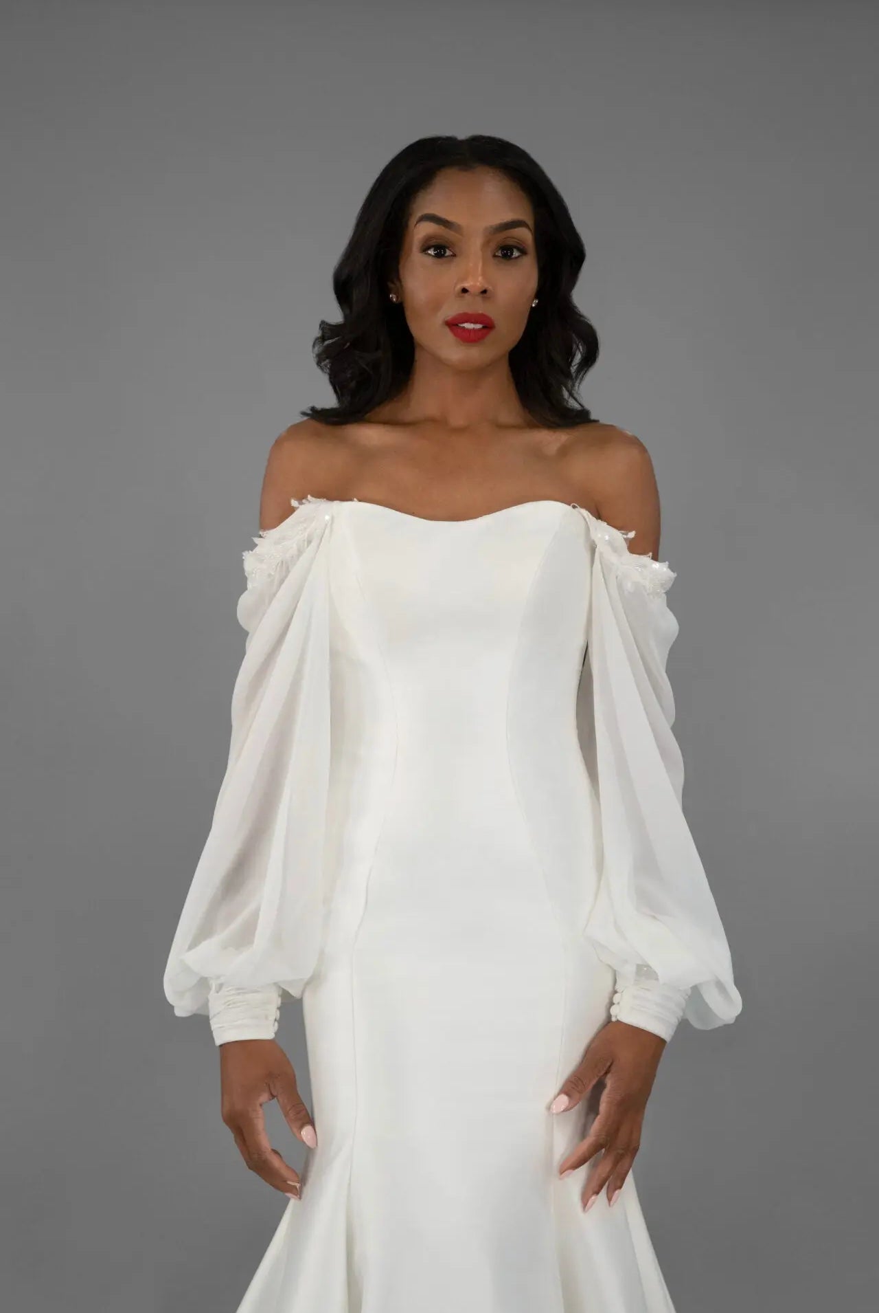 Lace & Chiffon Sleeves bridal-brilliance