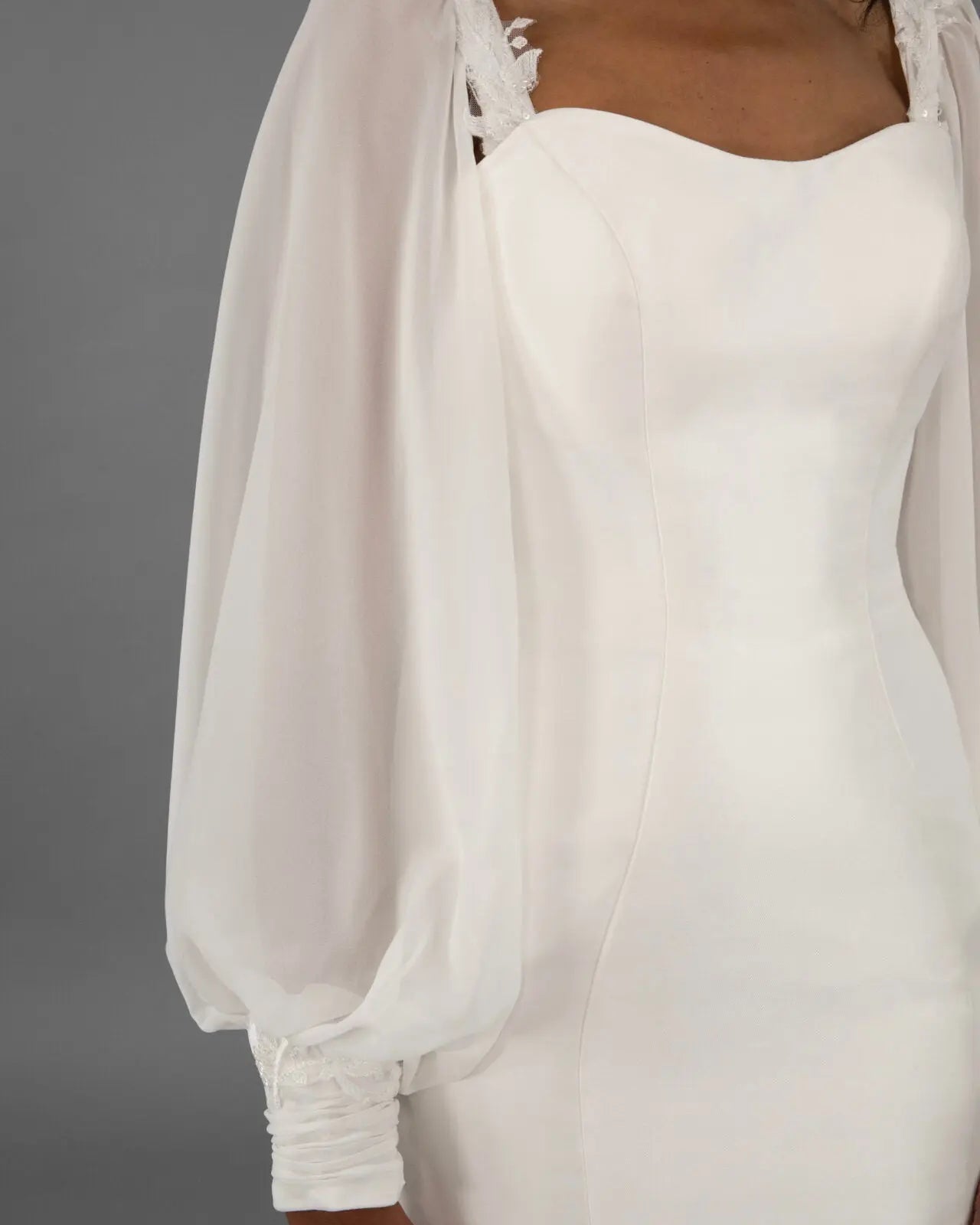 Lace & Chiffon Sleeves bridal-brilliance
