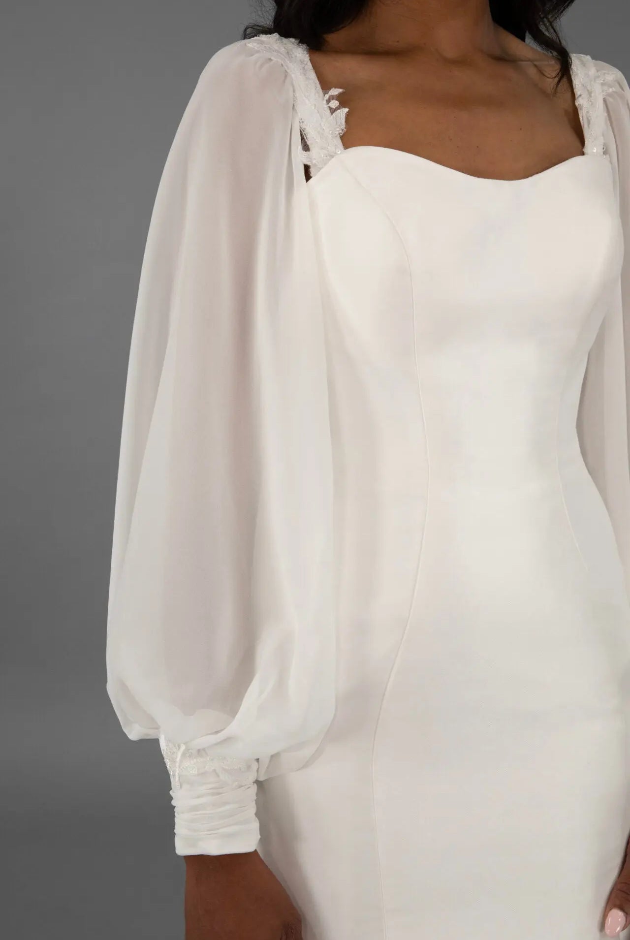 Lace & Chiffon Sleeves bridal-brilliance