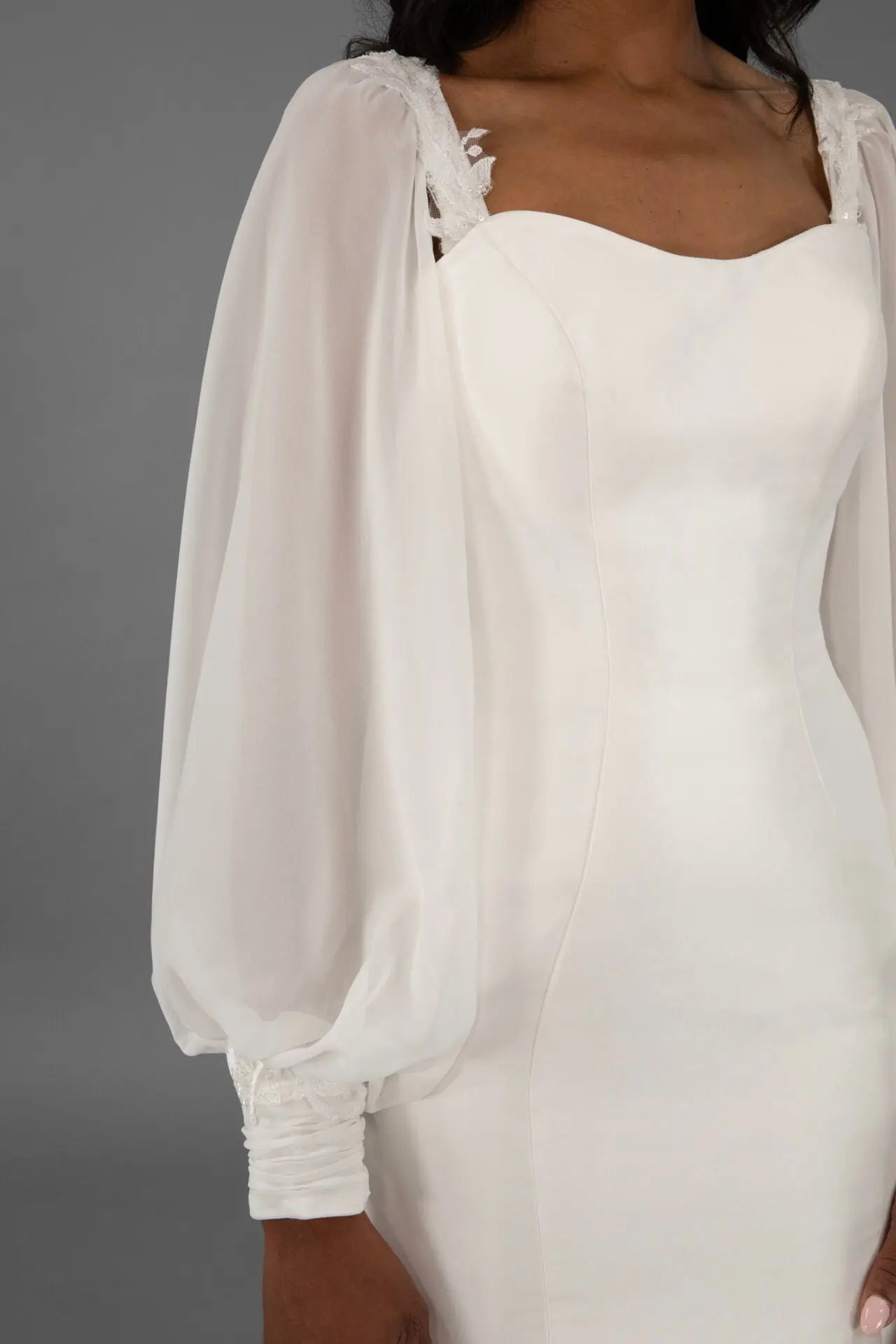 Lace & Chiffon Sleeves bridal-brilliance