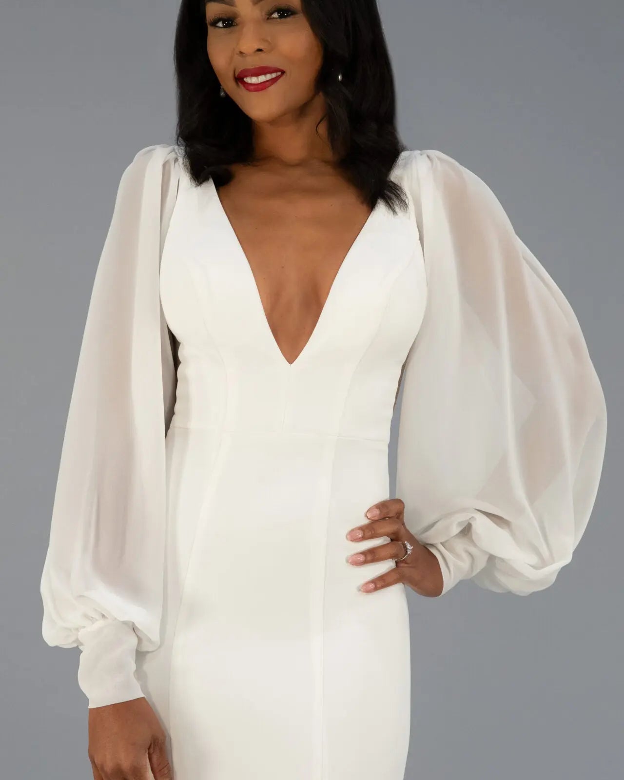 Chiffon Sleeves bridal-brilliance