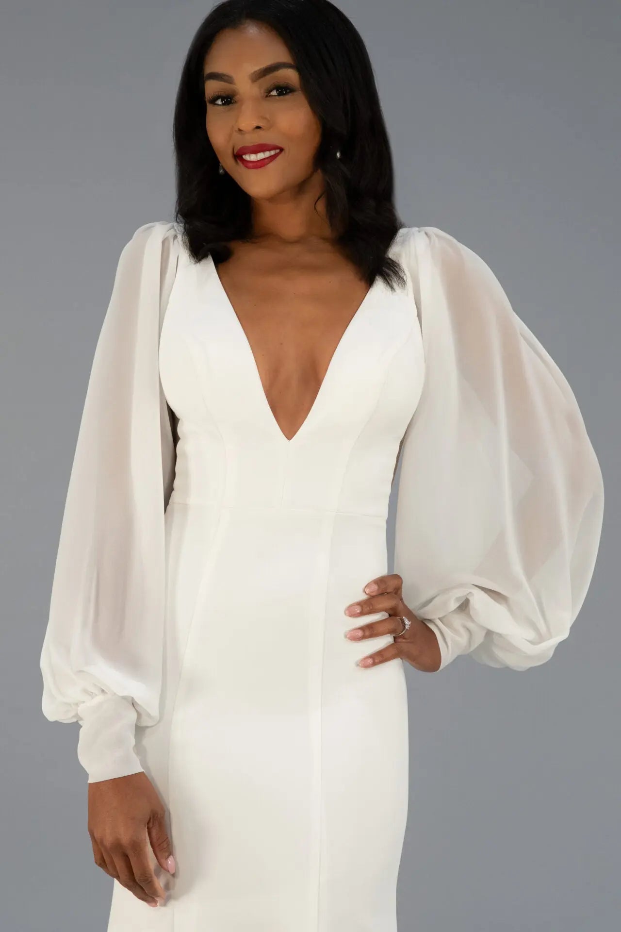 Chiffon Sleeves bridal-brilliance