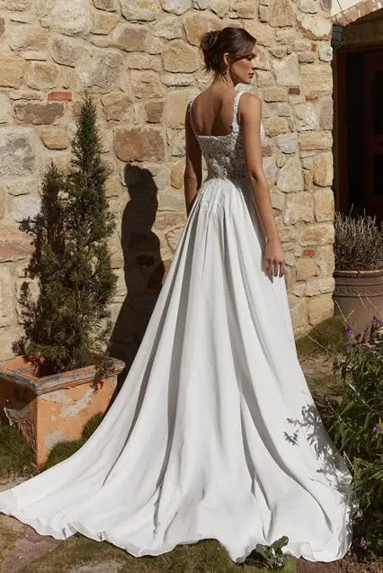 Aliyah Tania Olsen Wedding Gown Beads Chiffon