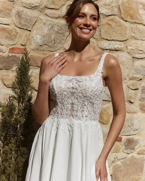 Aliyah Tania Olsen Wedding Gown Chiffon Skirt