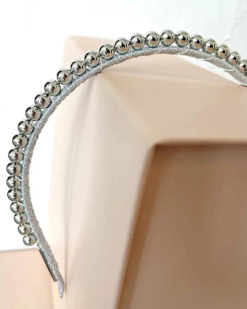 Aubrey Silver Headband bridal-brilliance
