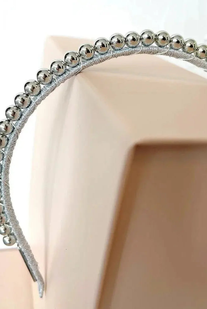 Aubrey Silver Headband bridal-brilliance