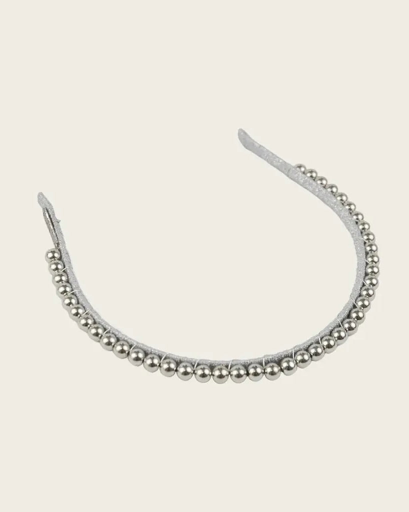 Aubrey Silver Headband bridal-brilliance