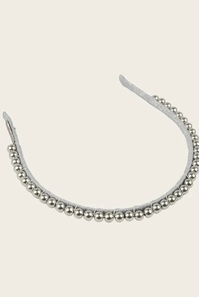 Aubrey Silver Headband bridal-brilliance