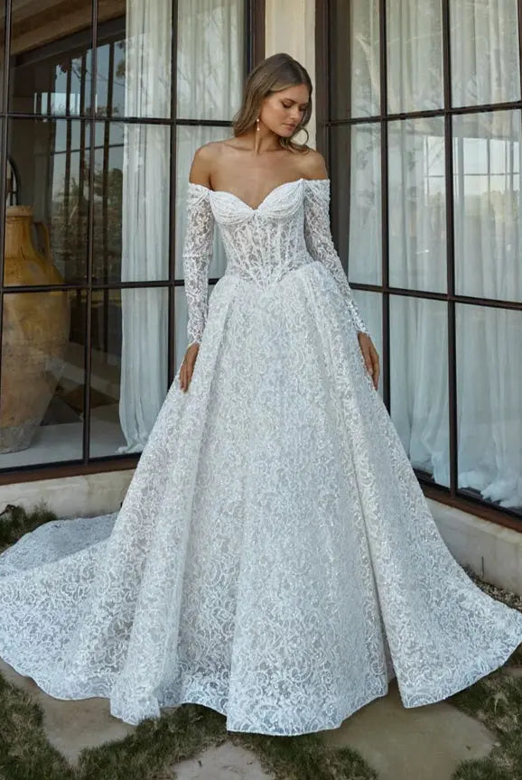Brie Tania Olsen Wedding Dress Ball Gown