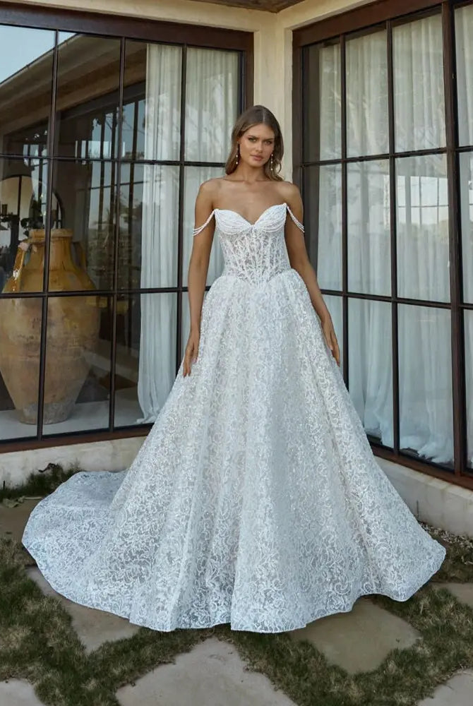 Brie Tania Olsen Wedding Dress Chantilly Lace