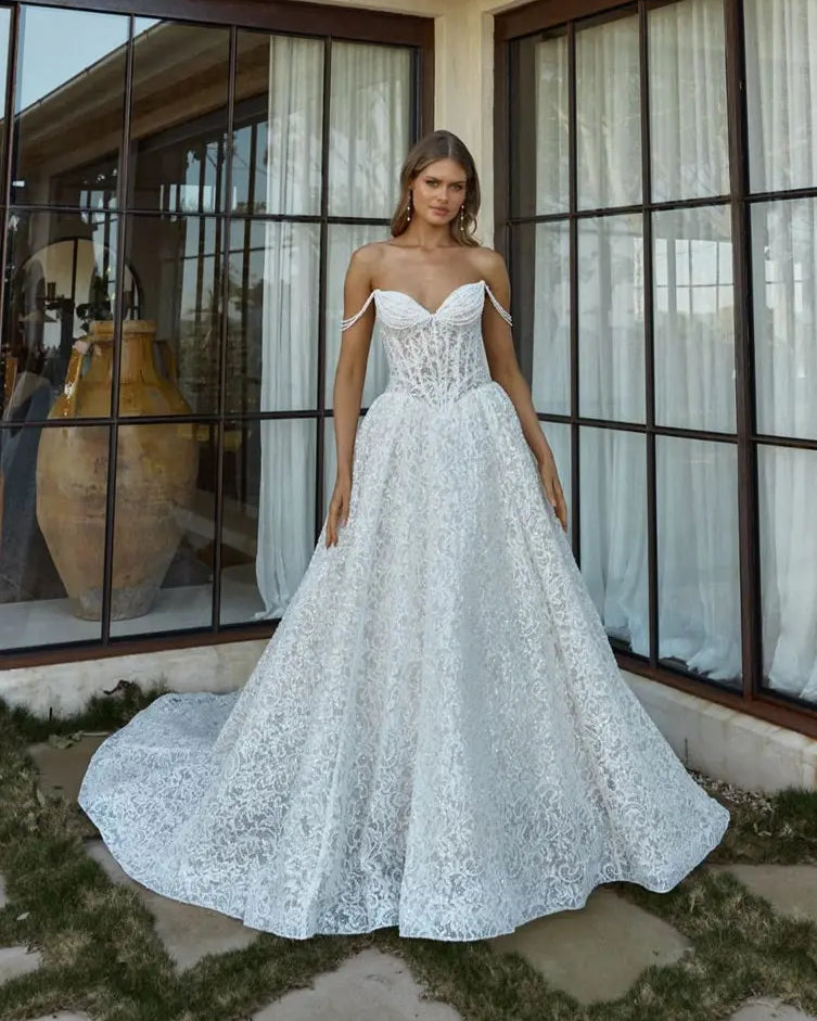 Brie Tania Olsen Wedding Dress Chantilly Lace