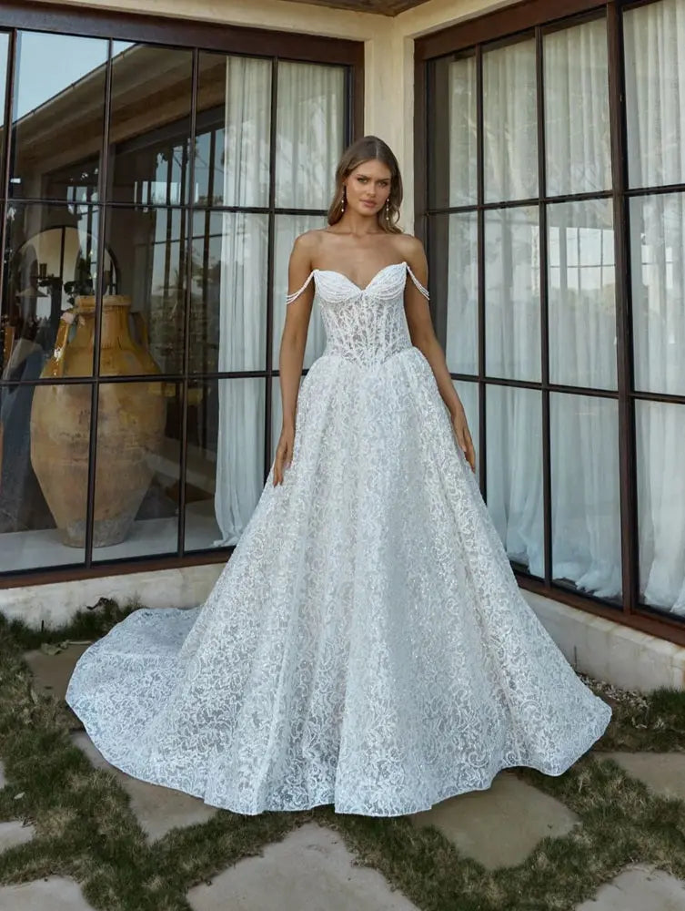 Brie Tania Olsen Wedding Dress Chantilly Lace