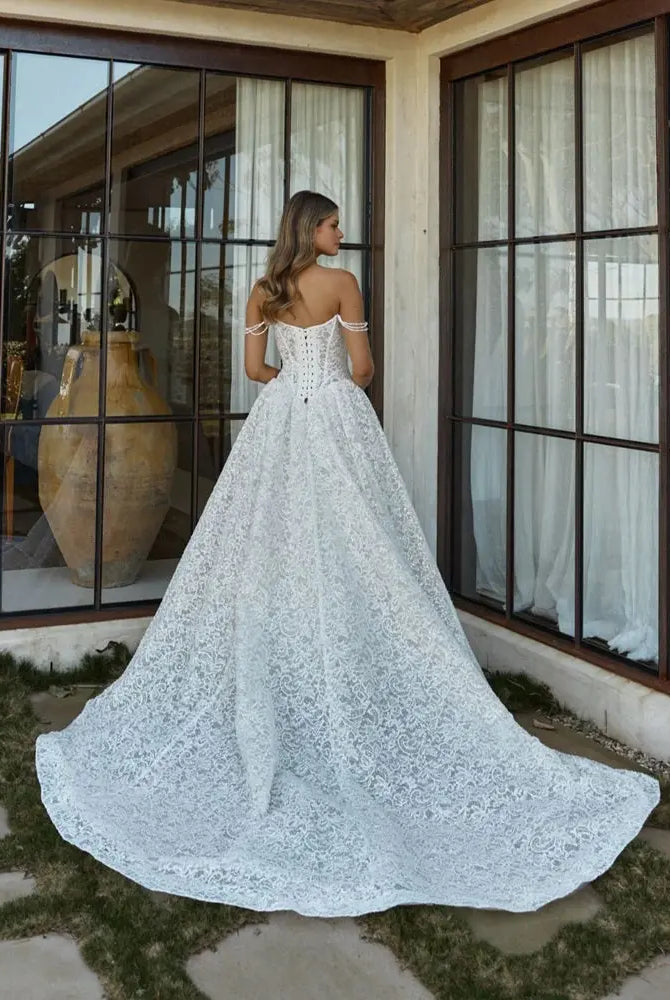 Brie Tania Olsen Wedding Gown Chantilly Lace