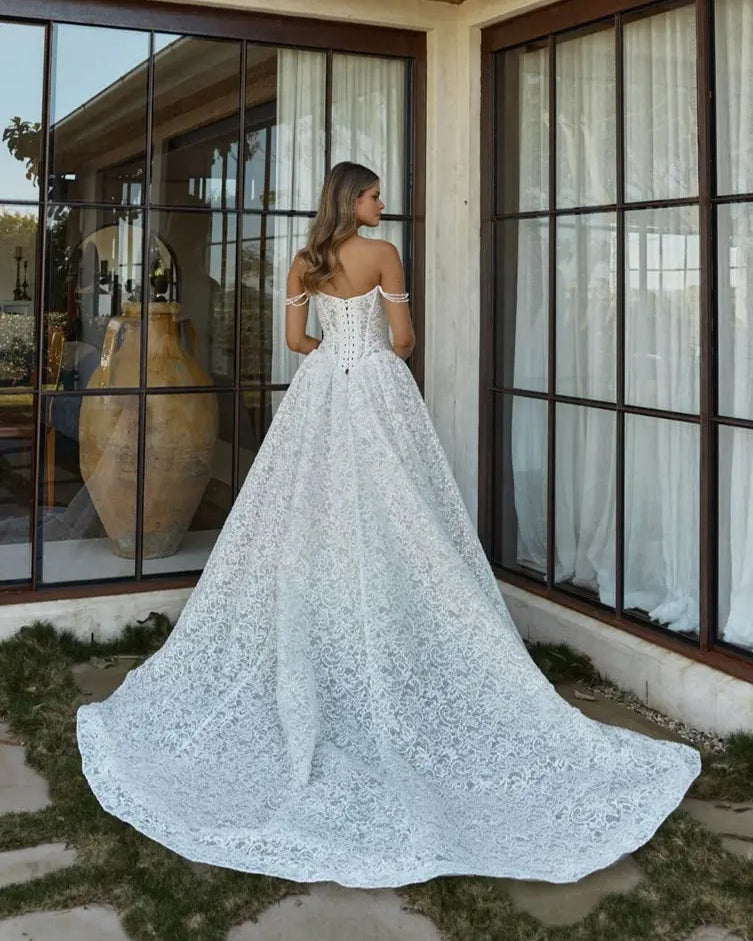Brie Tania Olsen Wedding Gown Chantilly Lace
