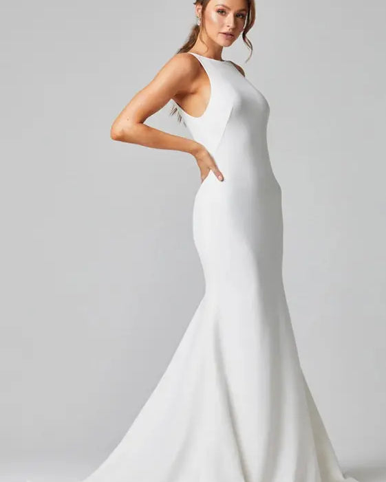 Celeste Tania Olsen Crepe Wedding Gown