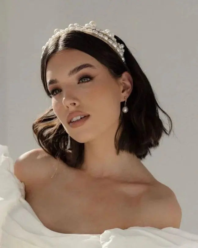 Charlotte Pearl Headband - Gold bridal-brilliance
