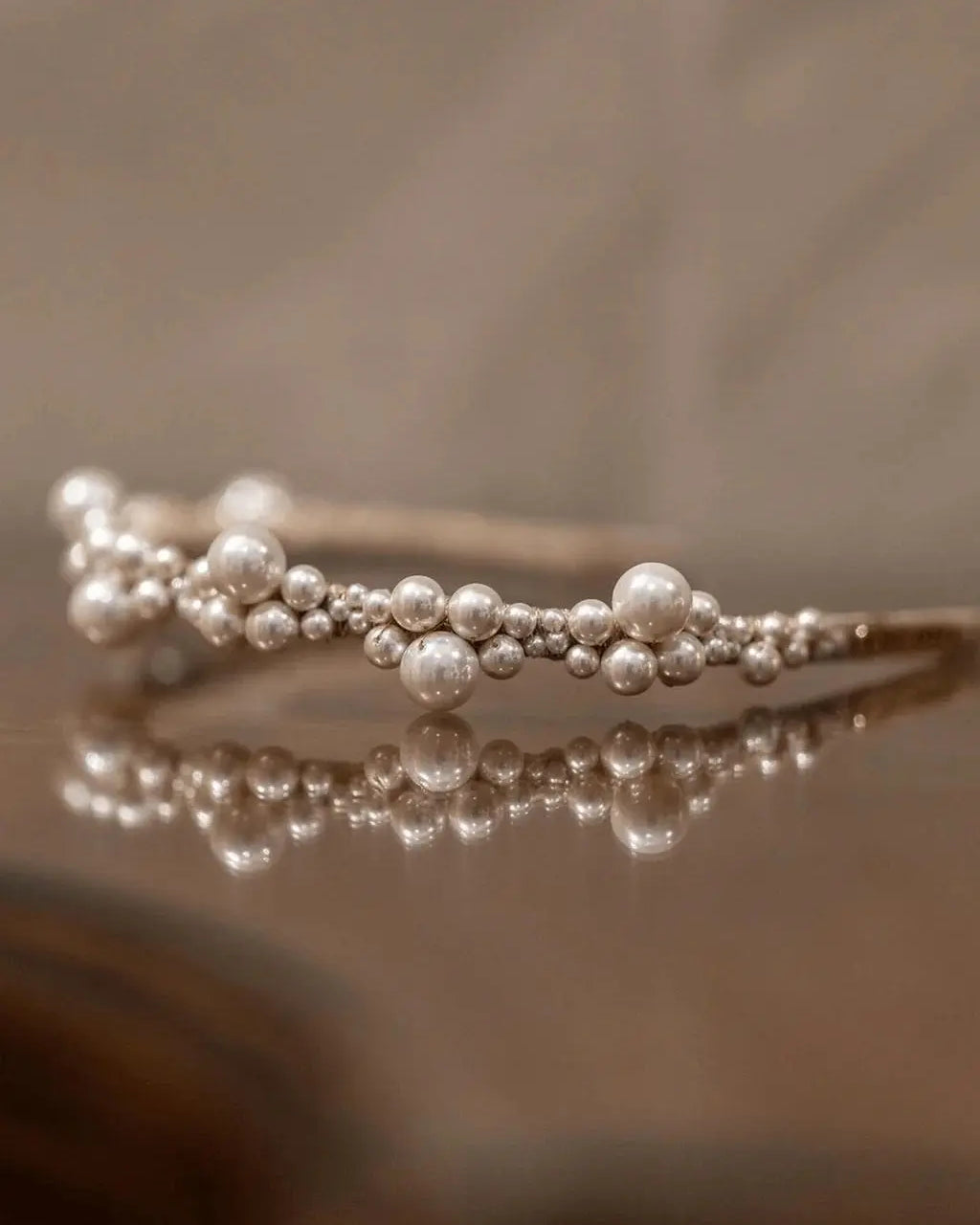 Charlotte Pearl Headband - Gold bridal-brilliance