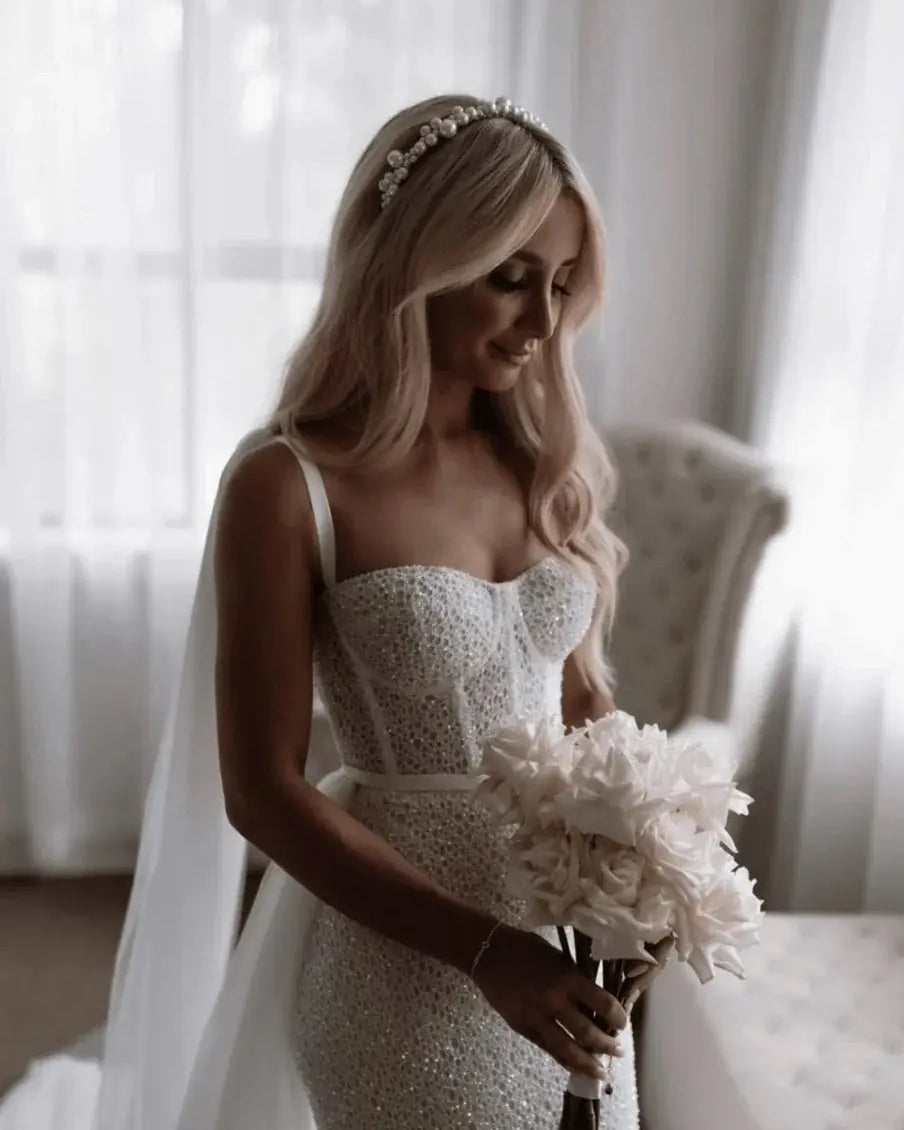 Charlotte Pearl Headband - Silver bridal-brilliance