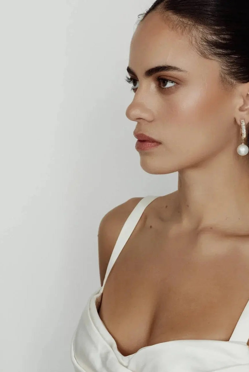 Lani Crystal Pearl Drop Earrings bridal-brilliance