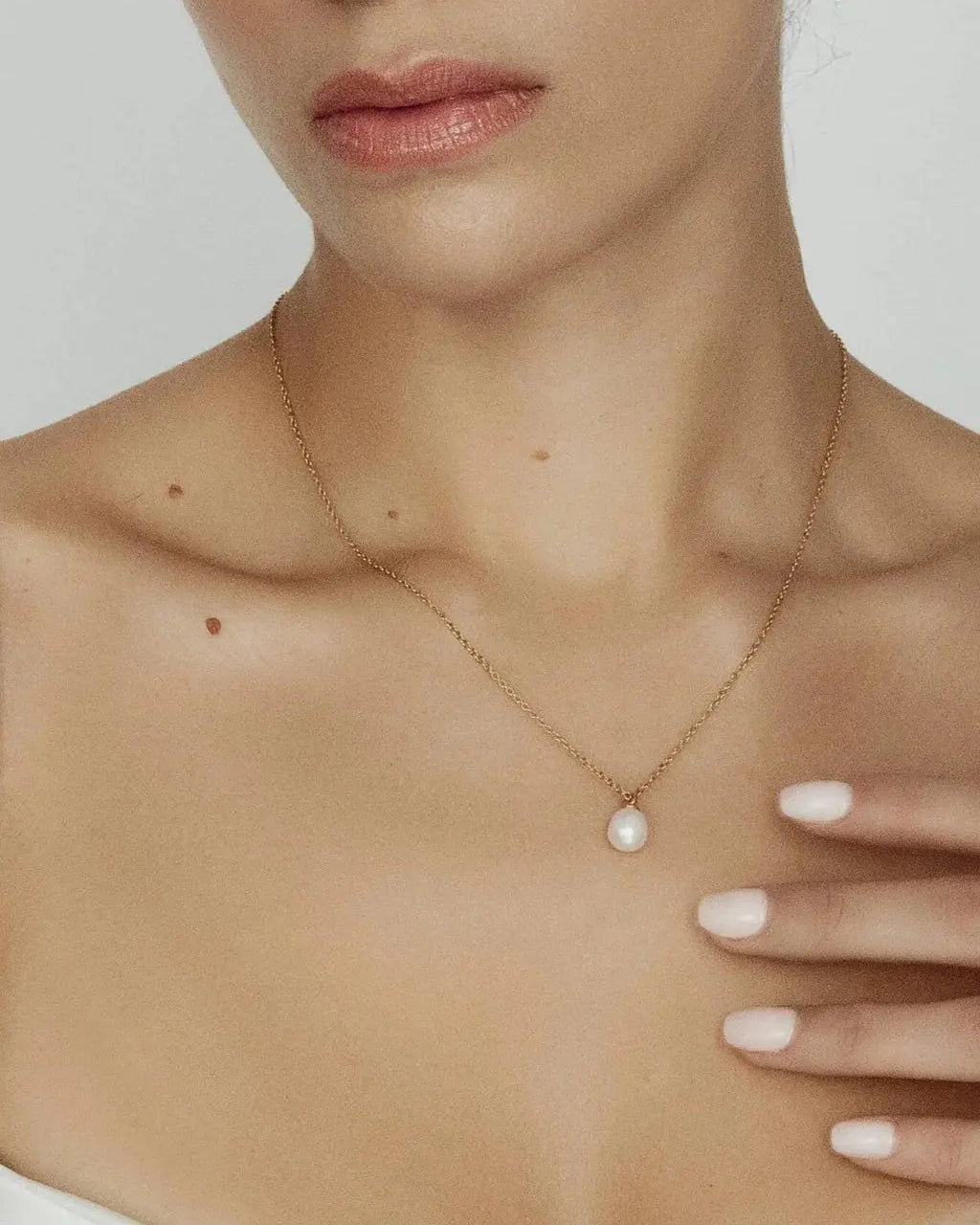 Leena Pearl Earring + Necklace Set bridal-brilliance