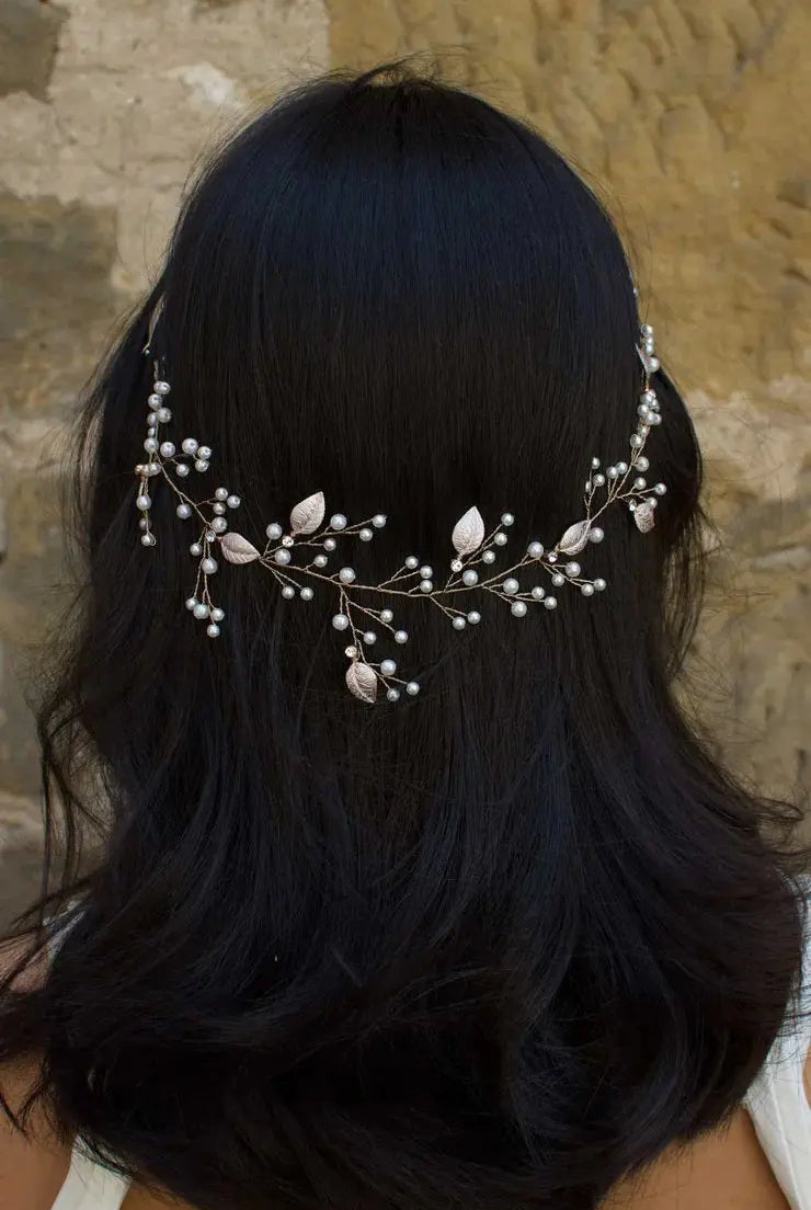 Magnolia Hair Vine bridal-brilliance