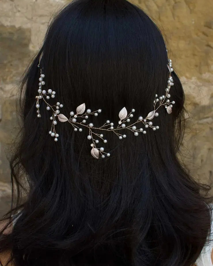 Magnolia Hair Vine bridal-brilliance