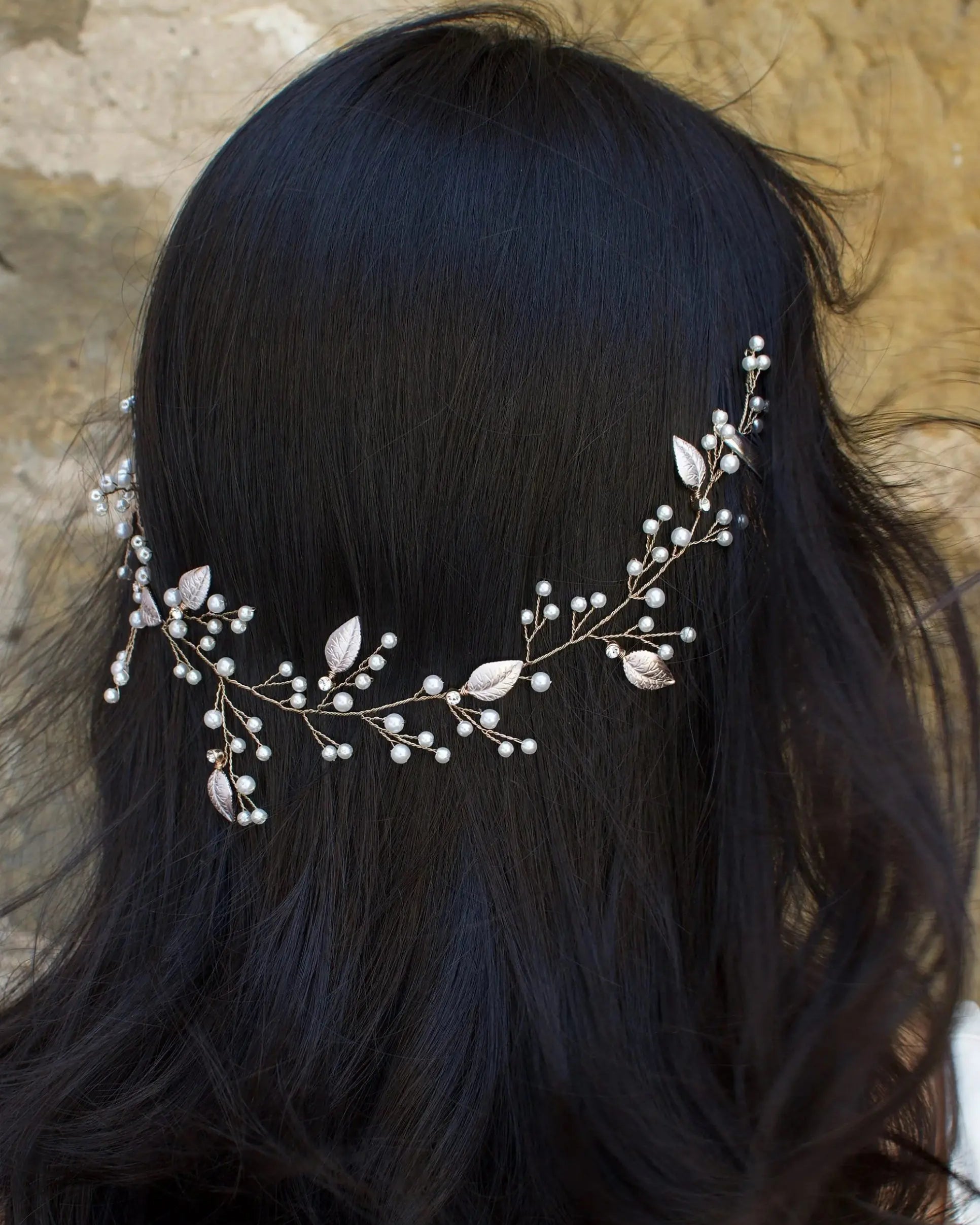 Magnolia Hair Vine bridal-brilliance