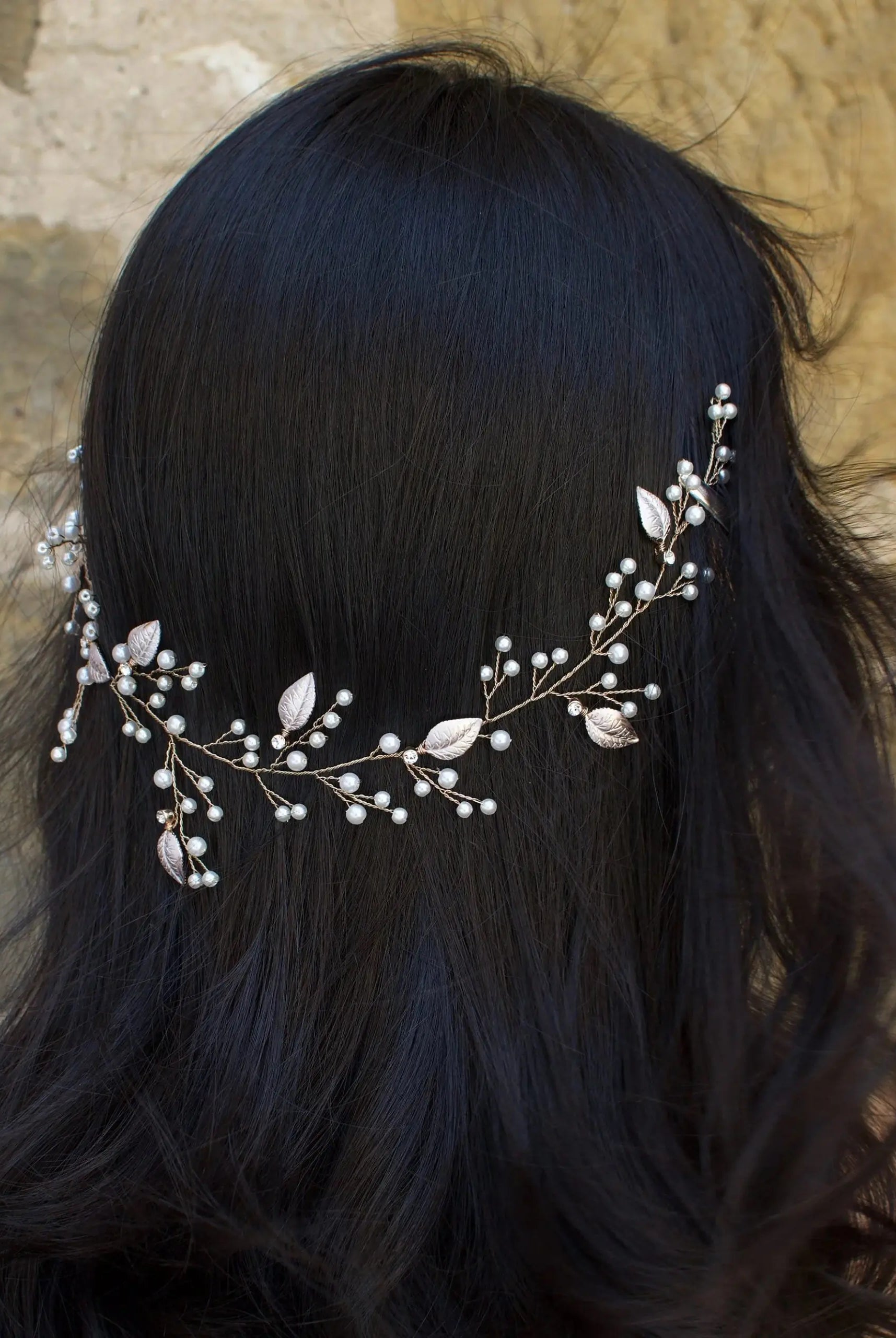 Magnolia Hair Vine bridal-brilliance