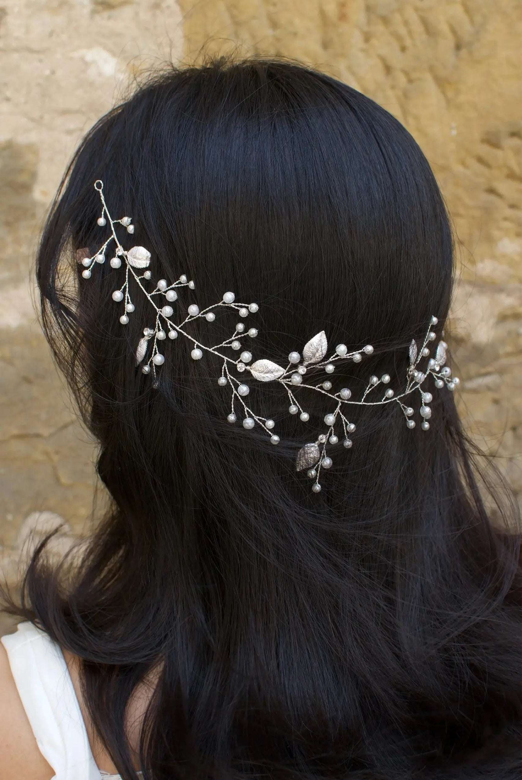 Magnolia Hair Vine bridal-brilliance