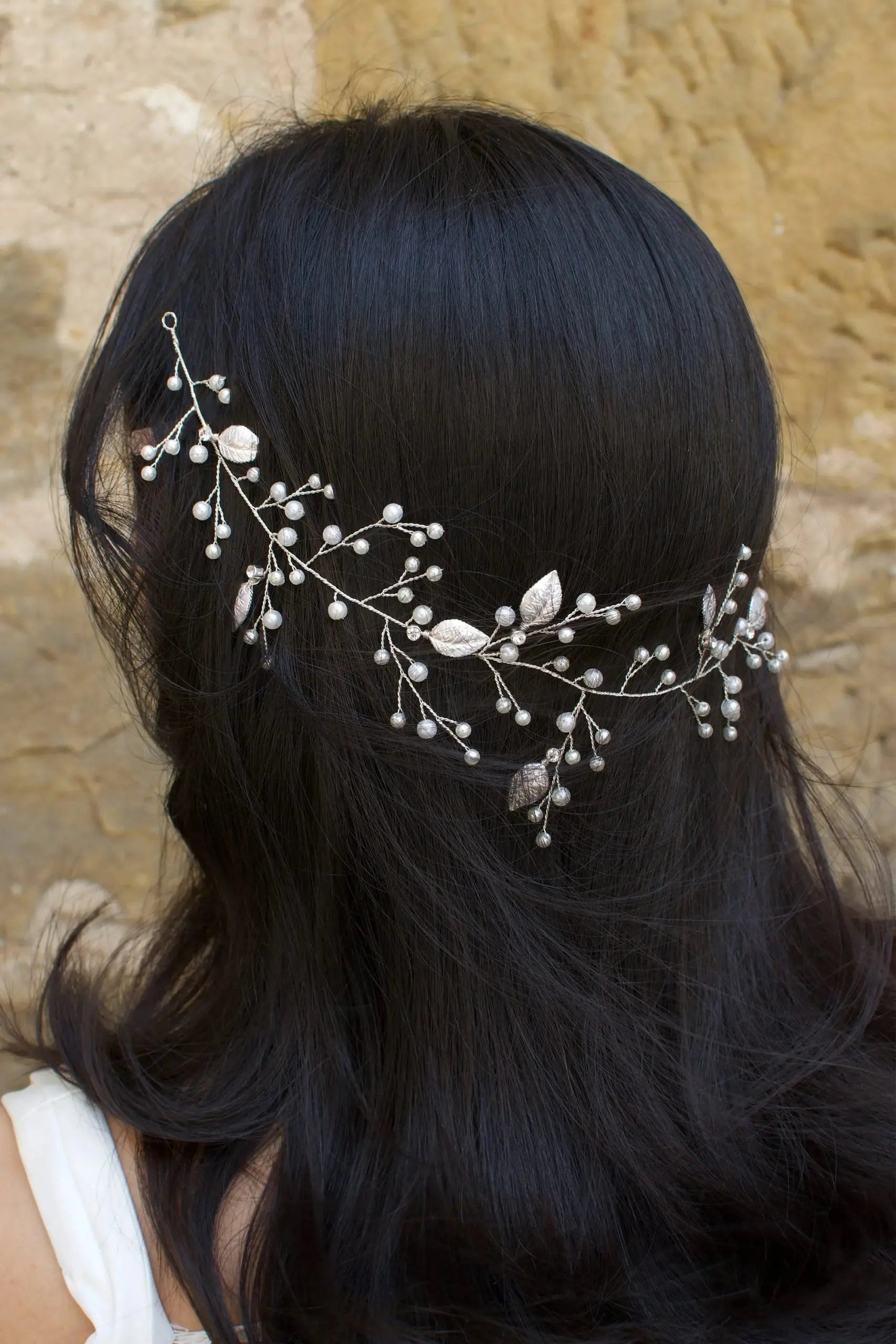 Magnolia Hair Vine bridal-brilliance