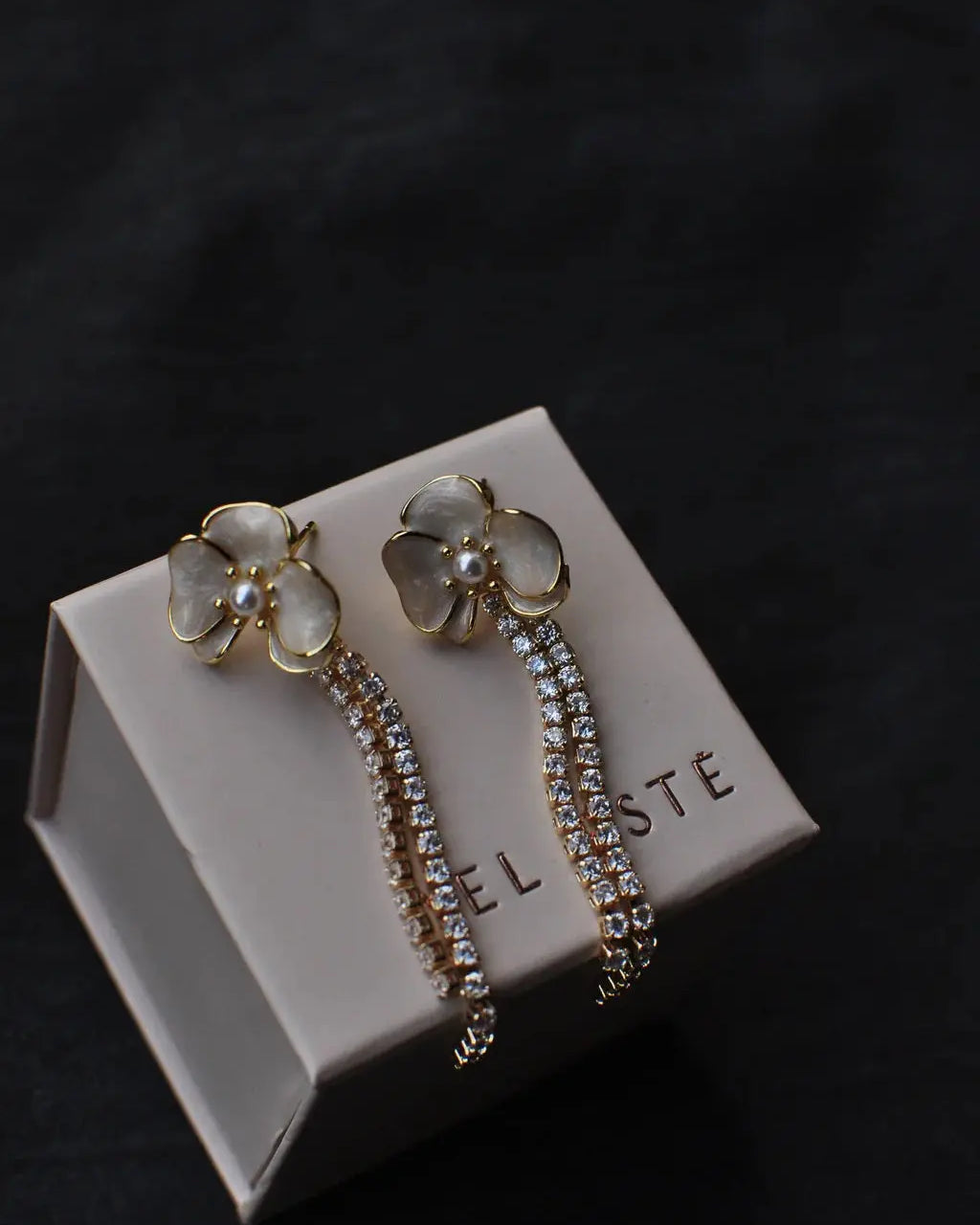 Nashara Ivory Floral Bridal Earrings bridal-brilliance