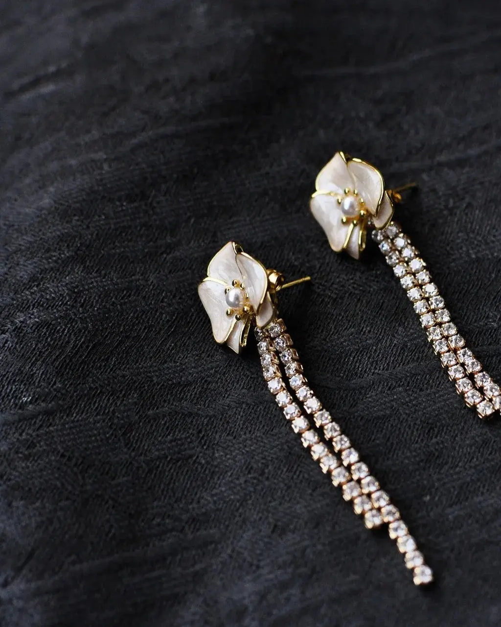 Nashara Ivory Floral Bridal Earrings bridal-brilliance
