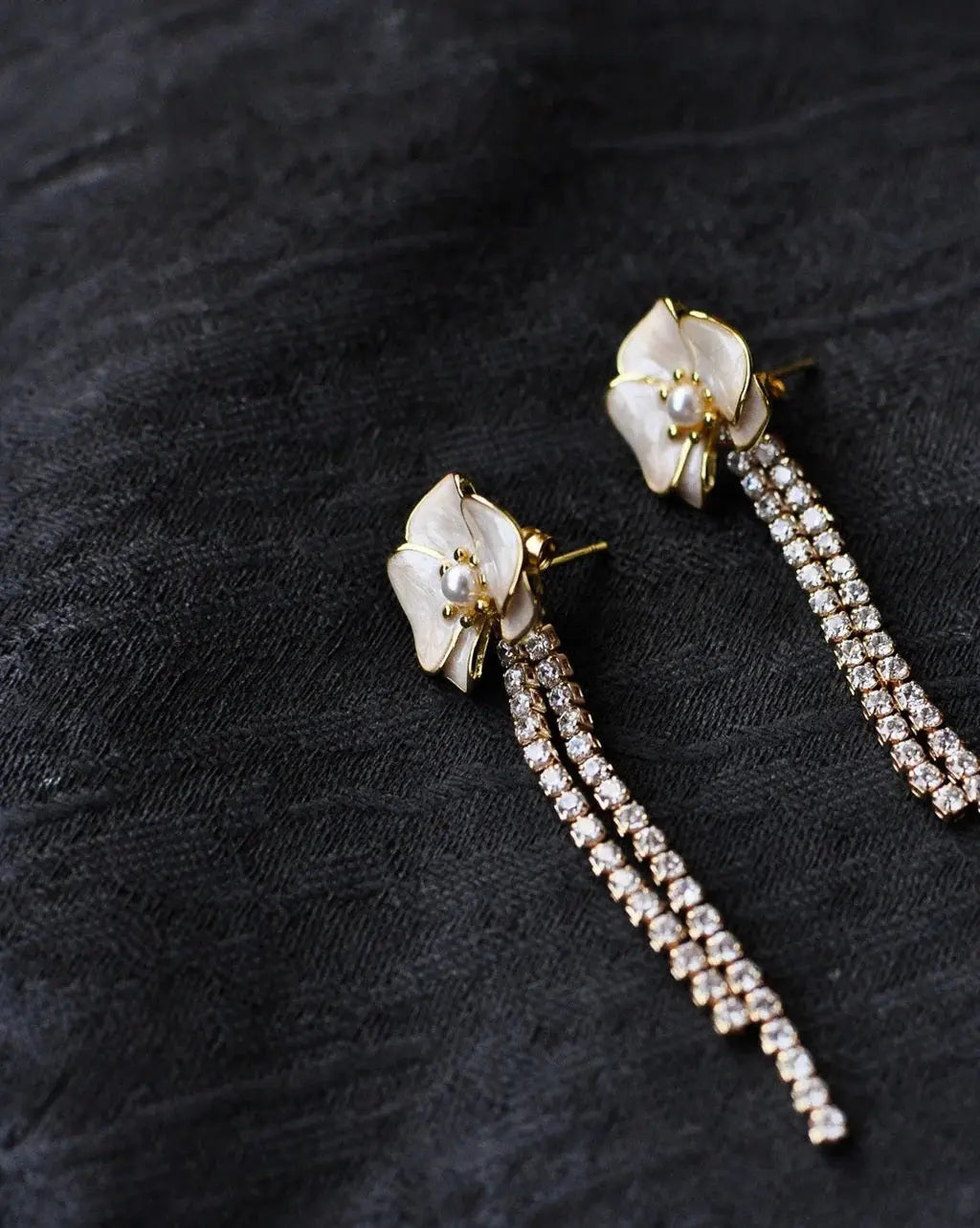 Nashara Ivory Floral Bridal Earrings bridal-brilliance