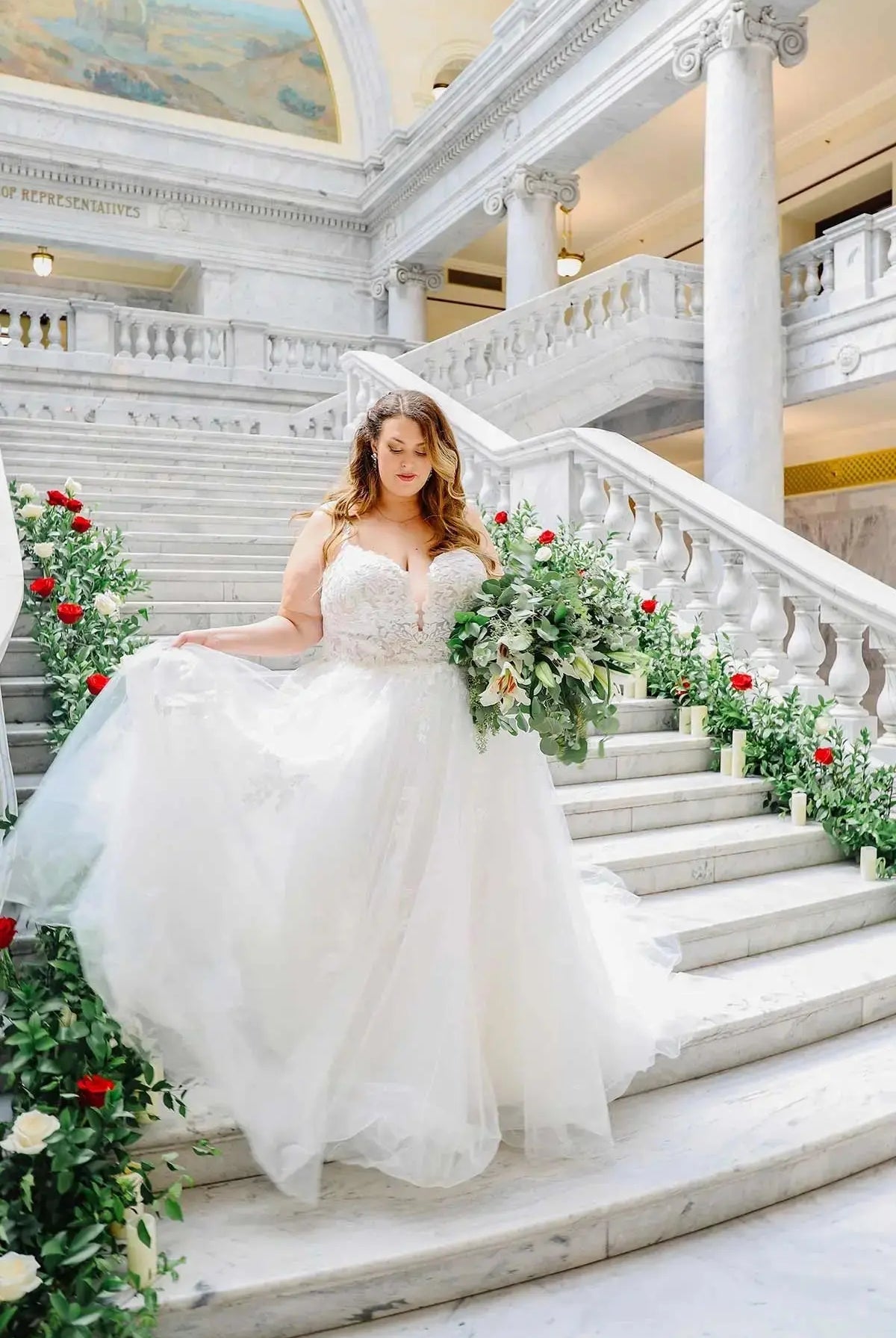 Stella York plus size wedding dress sparkle and lace auckland