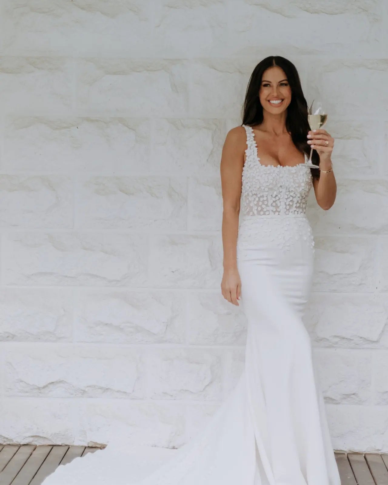CHLOE | Kellylin Couture | Wedding Dress | Square Neckline | 3D lace | Wedding dress