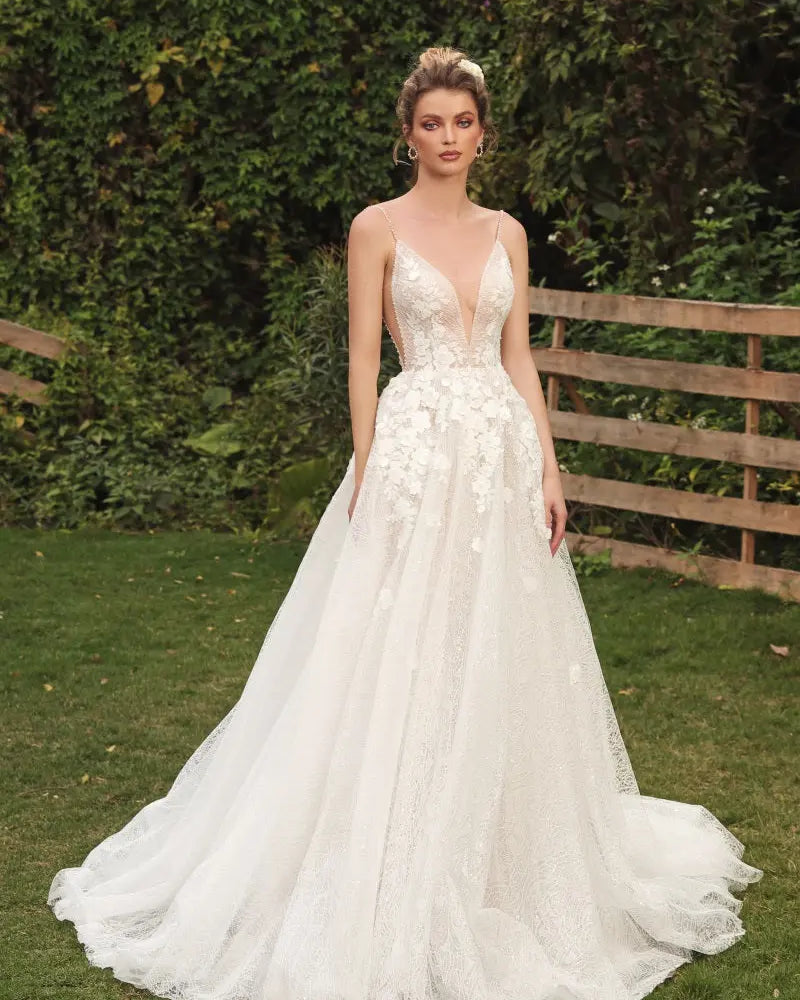THEA | Chic Nostalgia | Wedding Dress | 3D Floral Lace Wedding Gown