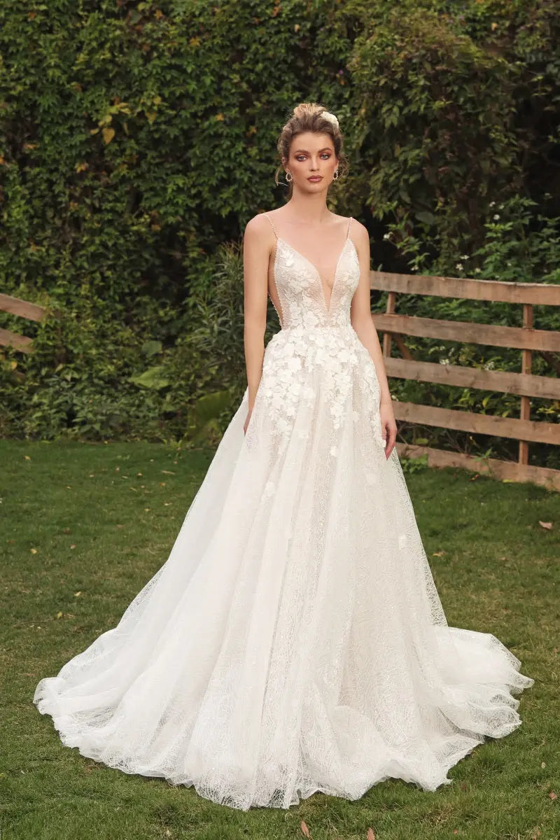 THEA | Chic Nostalgia | Wedding Dress | 3D Floral Lace Wedding Gown
