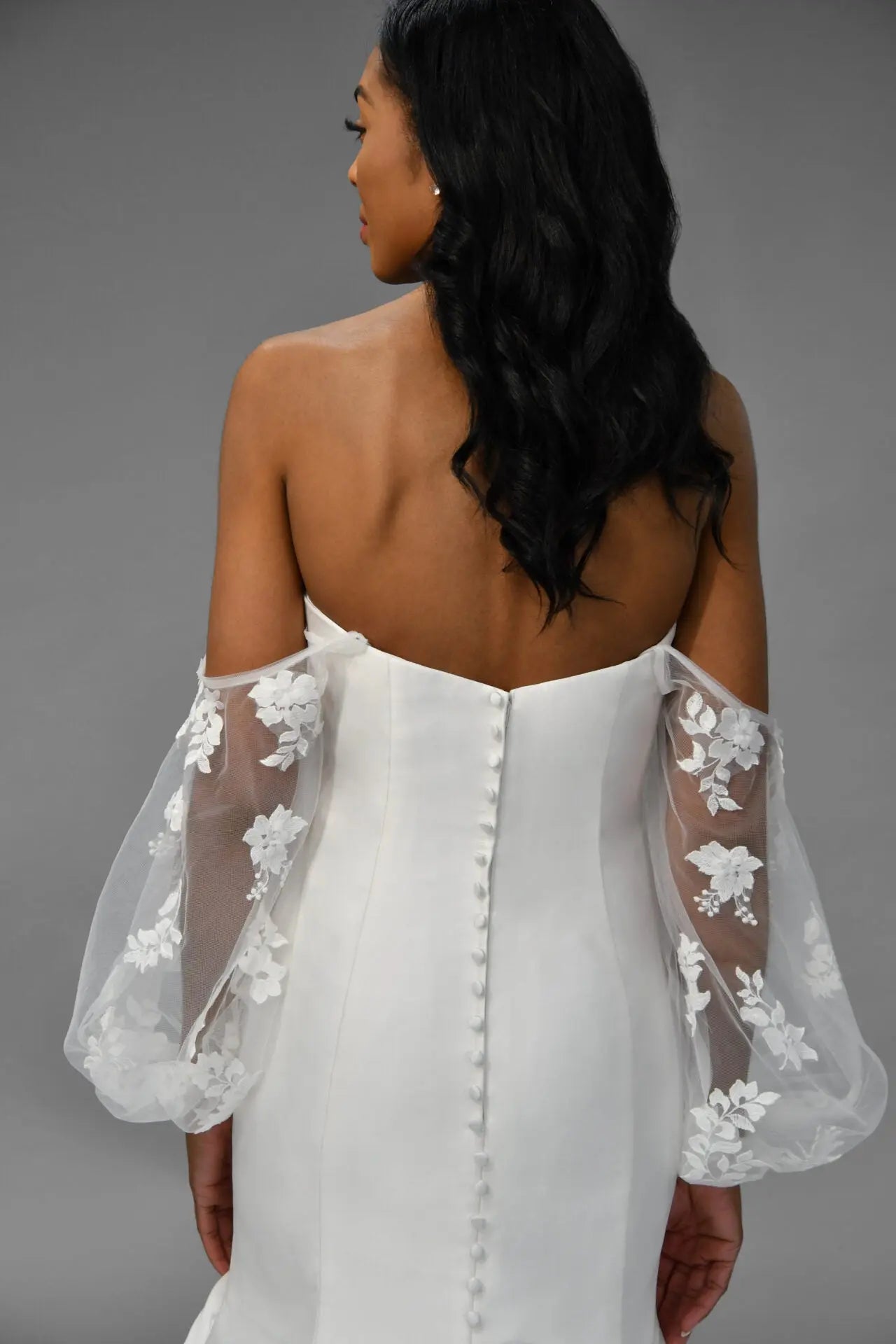 Stella York Lace & Tulle Sleeves Stella York