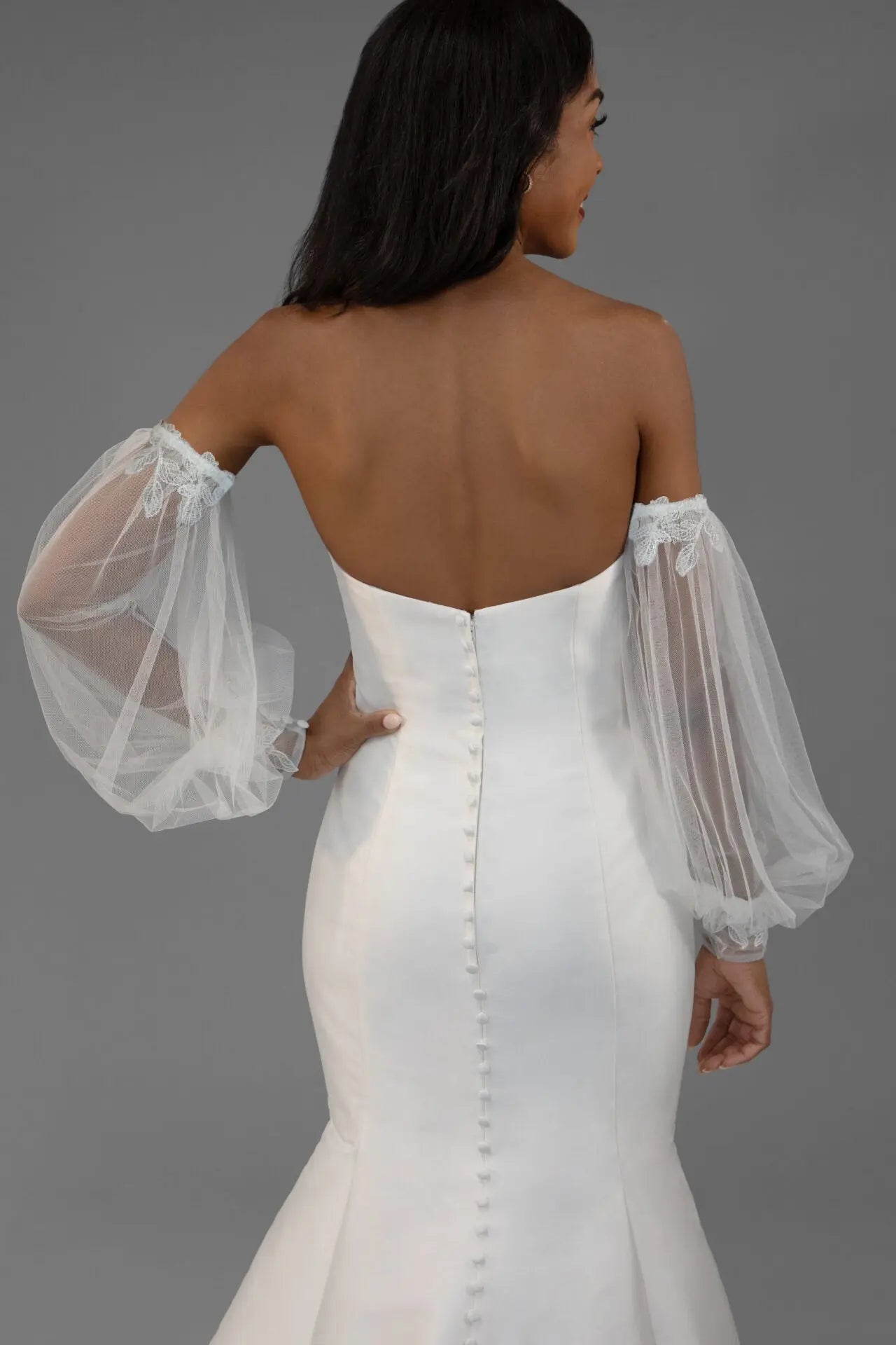 Lace & French Tulle Sleeves bridal-brilliance