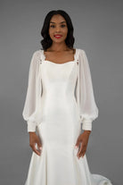 Lace & Chiffon Sleeves bridal-brilliance