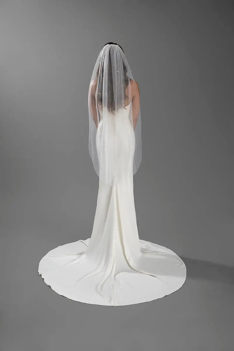 Fingertip Pearl Veil | AVL0052IV Stella York