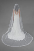 Chantilly Lace Edge Veil | AVL0111 bridal-brilliance
