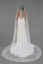 Full Lace Trim Veil | AVL0176 bridal-brilliance