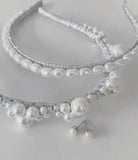Charlotte Pearl Headband - Silver bridal-brilliance