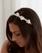 Charlotte Pearl Headband - Silver bridal-brilliance