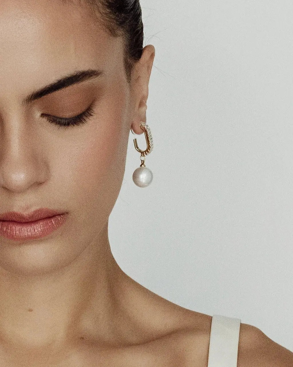 Lani Crystal Pearl Drop Earrings bridal-brilliance