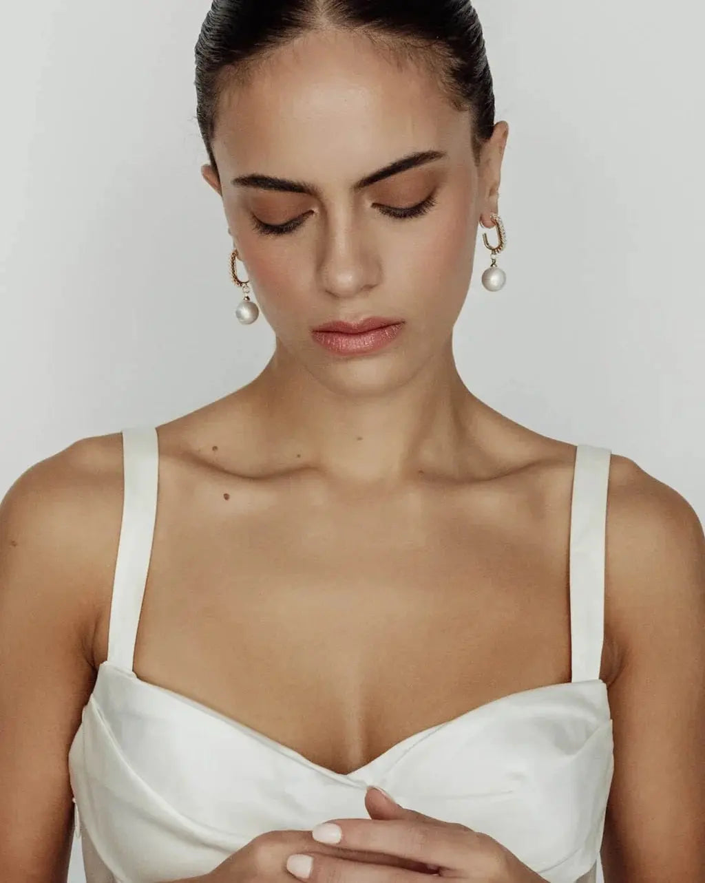 Lani Crystal Pearl Drop Earrings bridal-brilliance