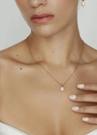 Leena Pearl Earring + Necklace Set bridal-brilliance